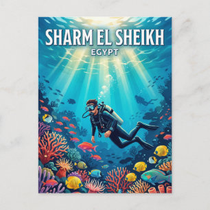 Sharm El Sheikh scuba diving sites Egypt Postcard