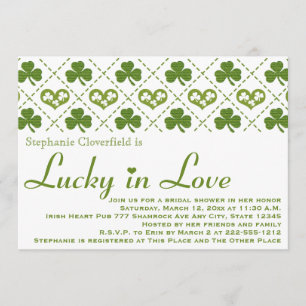Sharmock and Hearts Bridal Shower Invitations
