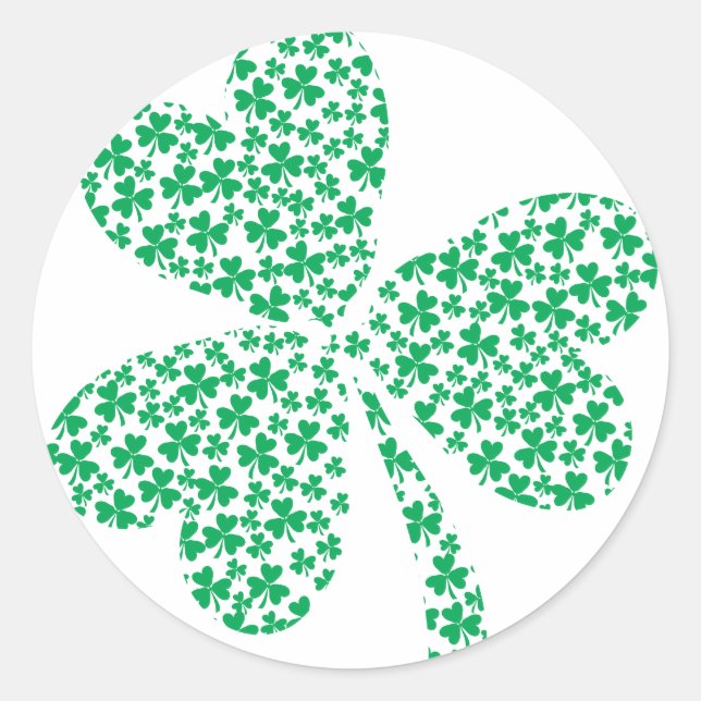Sharmocks for St Patrick's Day Classic Round Sticker (Front)