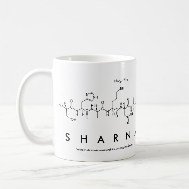 Sharna peptide name mug (Left)