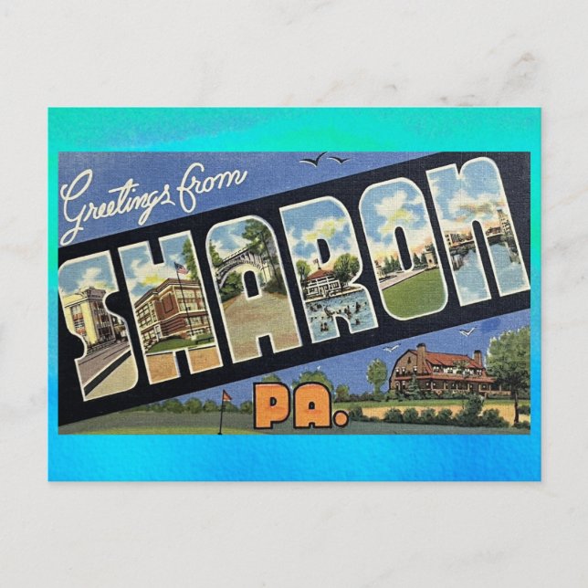 Sharon, Pennsylvania Vintage Travel Postcard (Front)
