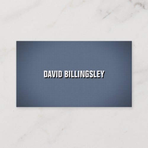 Sharp and Clean Shadow Text on Blue Texture Business Card