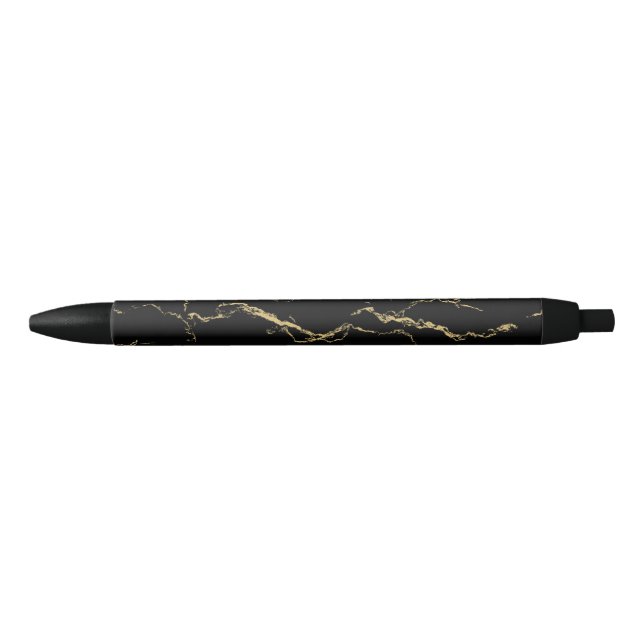 Sharp Black and Gold Marble Pen (Front)