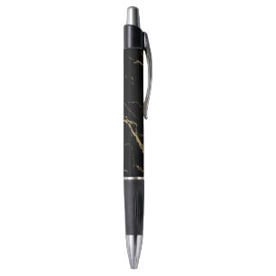 Sharp Black and Gold Marble Pen