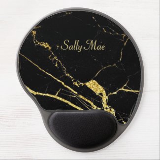 Sharp Black and Gold Marble Persnalized
