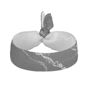 Sharp Black and Silver Marble Elastic Hair Tie