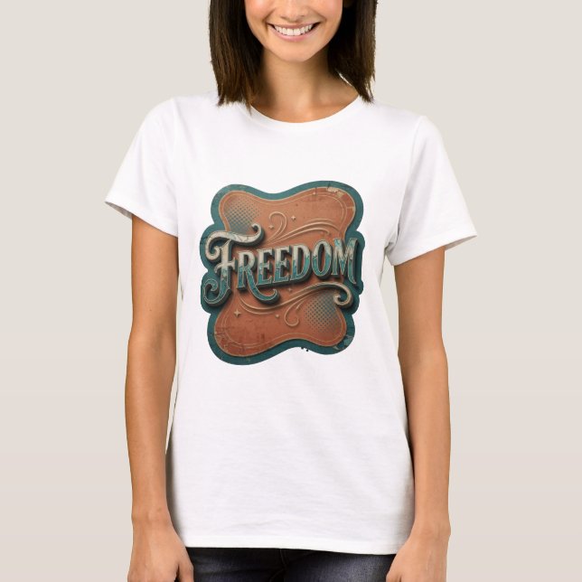 Sharp Blue FREEDOM Statement Tee (Front)