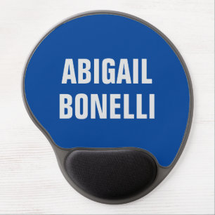 Sharp bold custom excellent minimalist name blue gel mouse pad