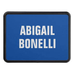 Sharp bold custom excellent minimalist name blue hitch cover