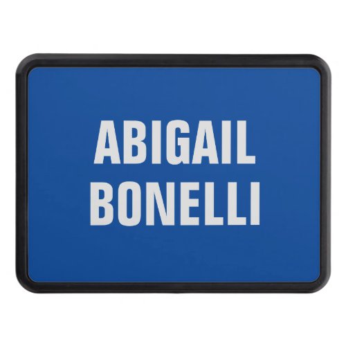 Sharp bold custom excellent minimalist name blue hitch cover