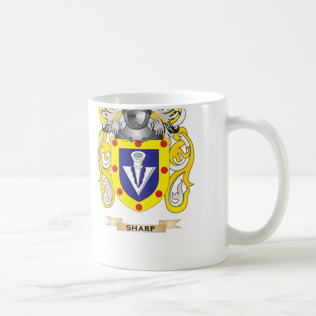 Sharp Coat of Arms (Family Crest) Coffee Mug (Right)