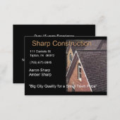 Sharp Construction - Brown and Black Business Card (Front/Back)
