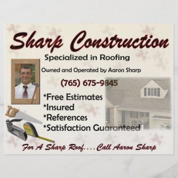 Sharp Construction Flyer by sharpcreations at Zazzle