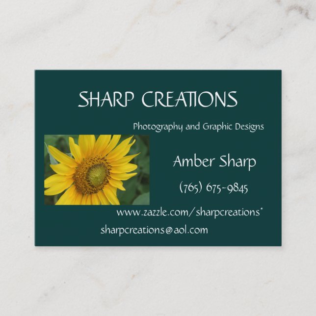 Sharp Creations - Customized Business Card (Front)