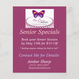 Sharp Creations Senior Specials Flyer
