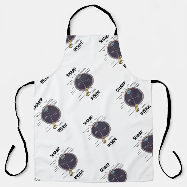 Sharp Eye (I) Inside Anatomical Eyeball Humor Apron (Front)