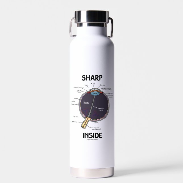 Sharp Eye (I) Inside Anatomical Eyeball Humor Water Bottle (Front)