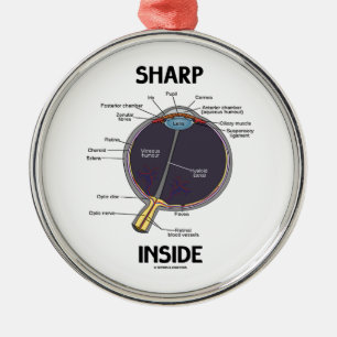 Sharp Eye (I) Inside (Anatomical Eyeball) Metal Ornament