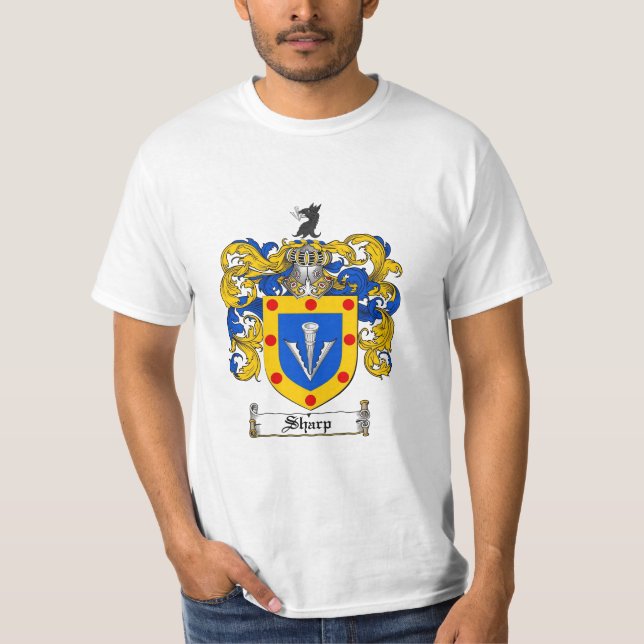 Sharp Family Crest - Sharp Coat of Arms T-Shirt (Front)