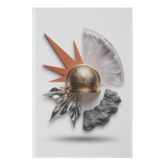 Sharp Gold ABSTRACT ART Art Art Faux Canvas Print