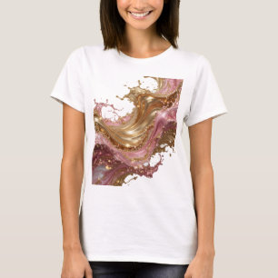 Sharp Gold ABSTRACT ART Artistic Motif T-Shirt