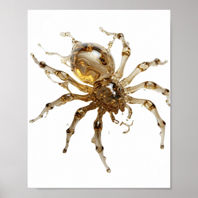 Sharp Gold GOLDEN SPIDER Quote Design Poster (Front)