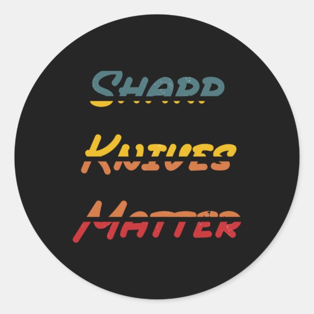Sharp Knives Sticker  (Front)