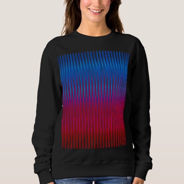 Sharp Lines of Yin Yang Abstraction Art Design Sweatshirt (Front)