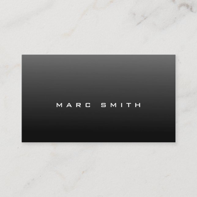 Sharp-Looking Black Business Card (Front)