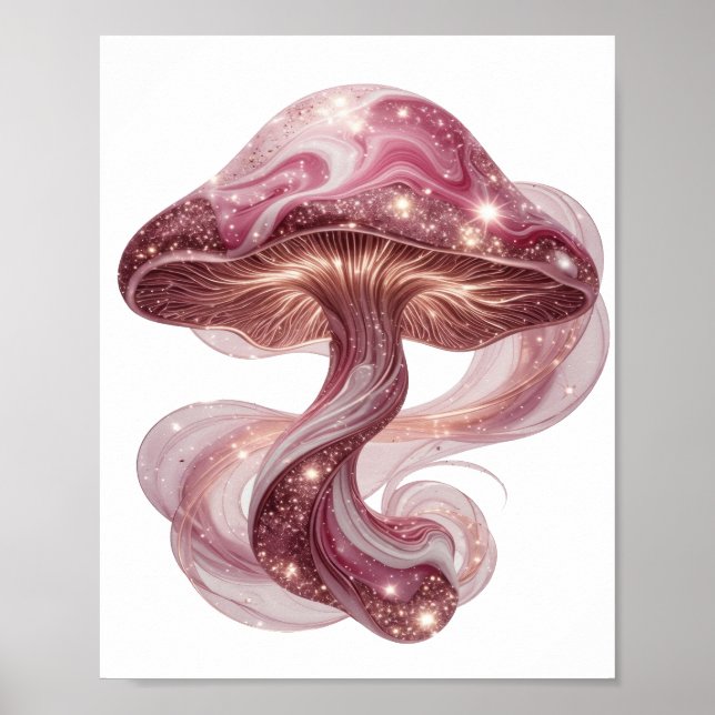 Sharp Pink MAGICAL FUNGI Design Poster (Front)