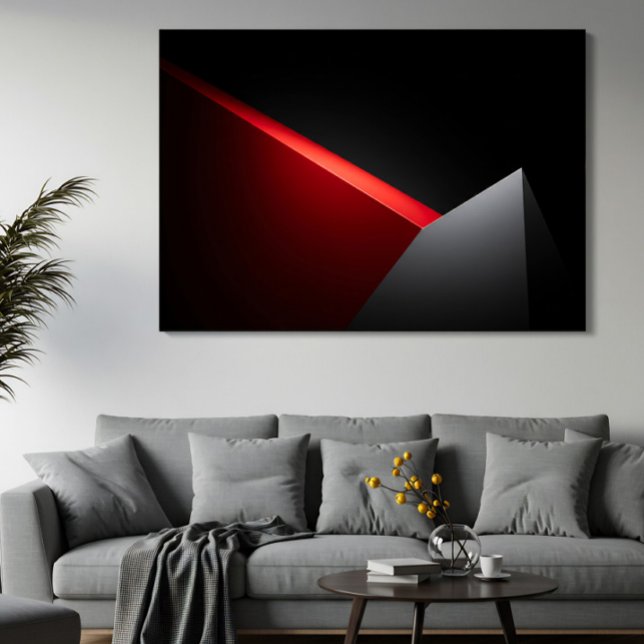 Sharp Red and Grey Abstract Minimalis Poster (Creator Uploaded)