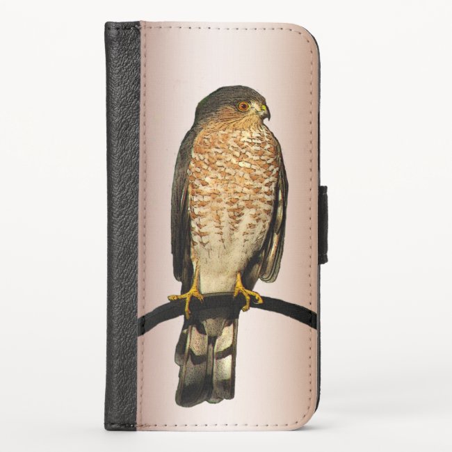 Sharp-shinned Hawk iPhone X Wallet Case