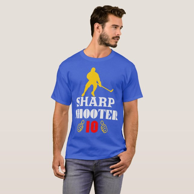 🏆👍Sharp Shooter 10 American Men's Classic Basic T-Shirt (Front Full)