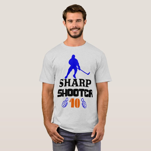 🏆👍Sharp Shooter 10 American Men's Classic Basic T-Shirt (Front Full)