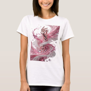 Sharp Silver ABSTRACT ART Abstract Design T-Shirt