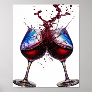 Sharp Silver CHEERS Text Design Poster