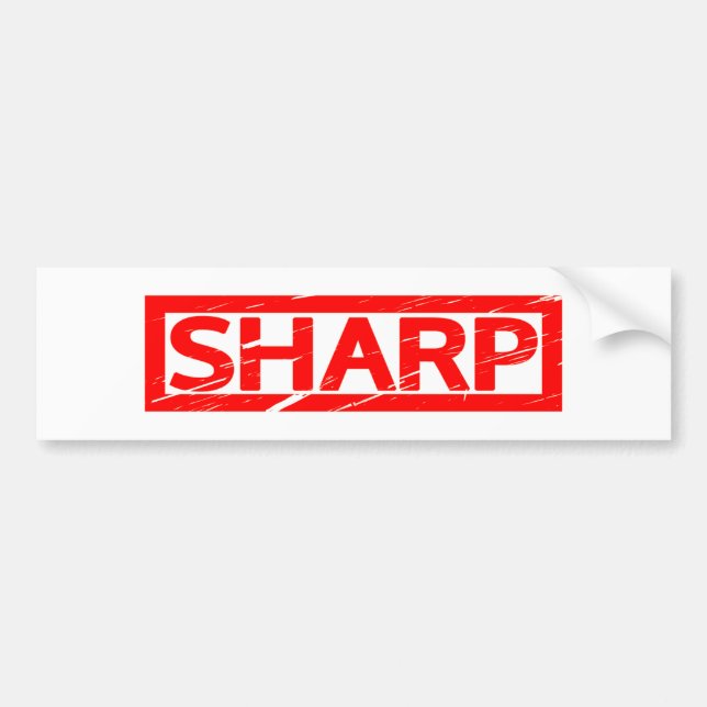 Sharp Stamp Bumper Sticker (Front)
