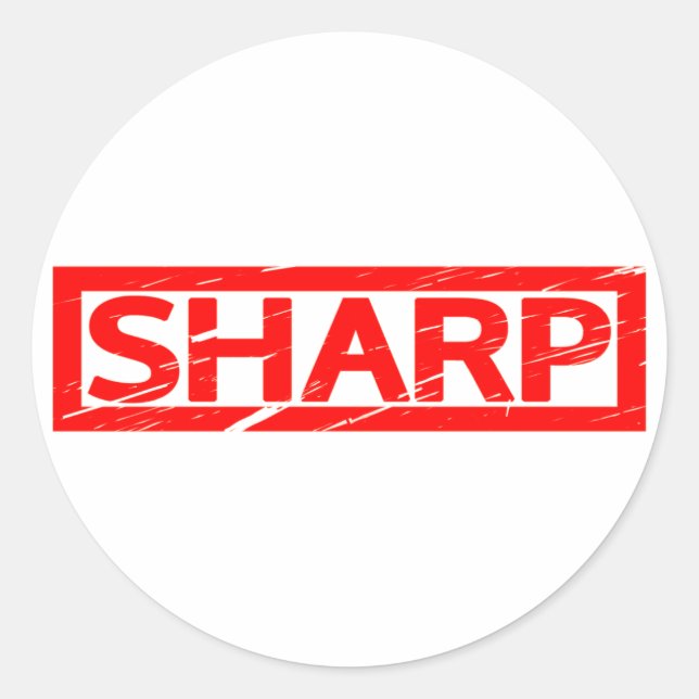 Sharp Stamp Classic Round Sticker (Front)