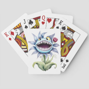 Sharp Teeth Monster Flower Poker Cards