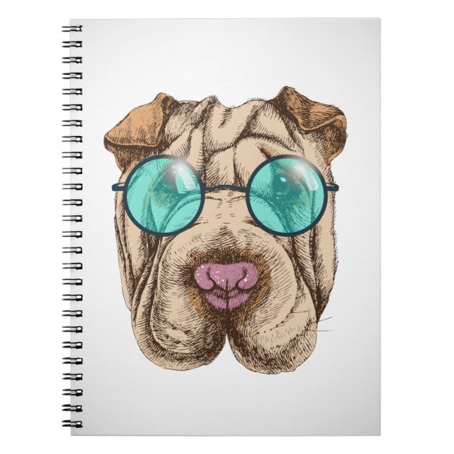 Sharpei In Sunglasses Notebook (Front)