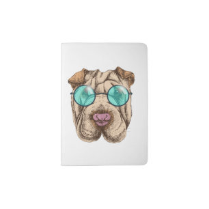 Sharpei In Sunglasses Passport Holder
