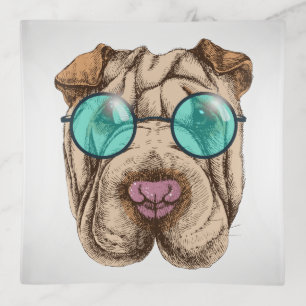 Sharpei In Sunglasses Trinket Tray