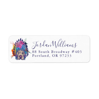 Sharpei Native American Indian Chief | Add Your Na Label