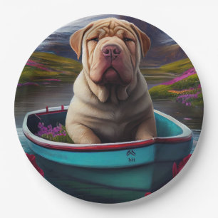 Sharpei on a Paddle: A Scenic Adventure Paper Plates