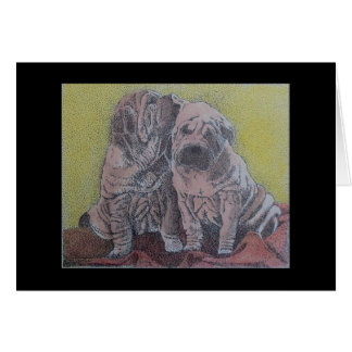 sharpei pups cards