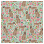 sharpei vintage florals mint fabric