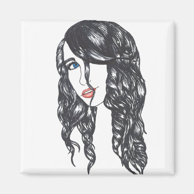 Sharpie All Over - 2 Inch Square Magnet (Front)