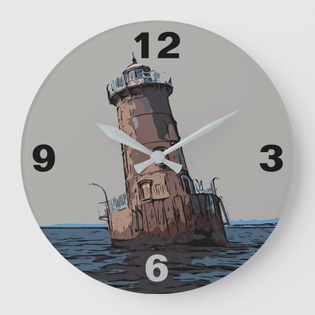 SHARPS ISLAND LIGHT LARGE CLOCK (Front)