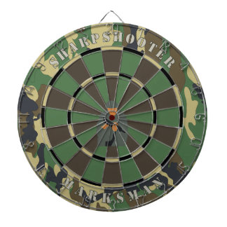 Sharpshooter Marksman Military Camouflage Target Dart Board