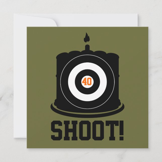 Sharpshooter's 40th Birthday - Hunting Invitation (Front)